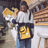 Female Shoulder Bag Woman Handbags Canvas Lady Cartoon Women's Shopper Totes