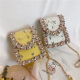 Flower Lace PU Leather Shoulder Bag for Women