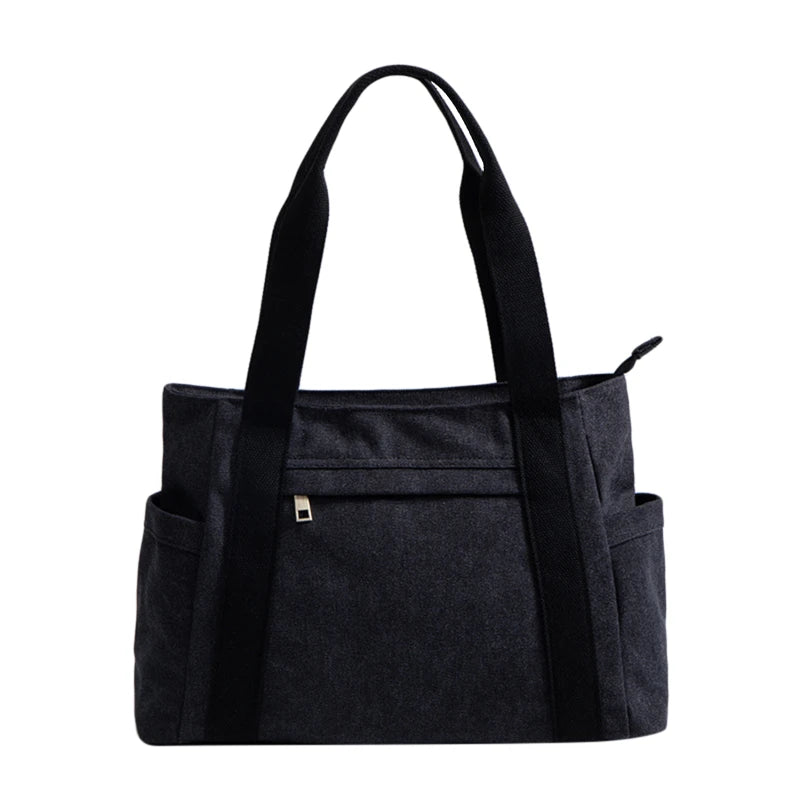 Large Women Canvas Tote Bag With Zipper Big Fabric Cloth Tote Bags For Women