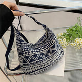 Canvas Shoulder Bag Ethnic Style Zipper Handbags