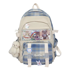 Female Shoulder Bag Women Plaid College Preppy Bag Girls School Bag
