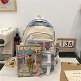 Female Shoulder Bag Women Plaid College Preppy Bag Girls School Bag