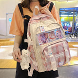 Female Shoulder Bag Women Plaid College Preppy Bag Girls School Bag