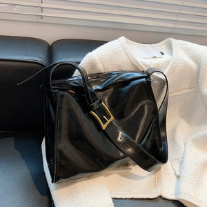 Women's Leather Crossbody Messenger Bag Small Square Handbag