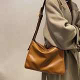 Women's Leather Crossbody Messenger Bag Small Square Handbag