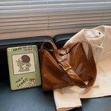 Women's Leather Crossbody Messenger Bag Small Square Handbag