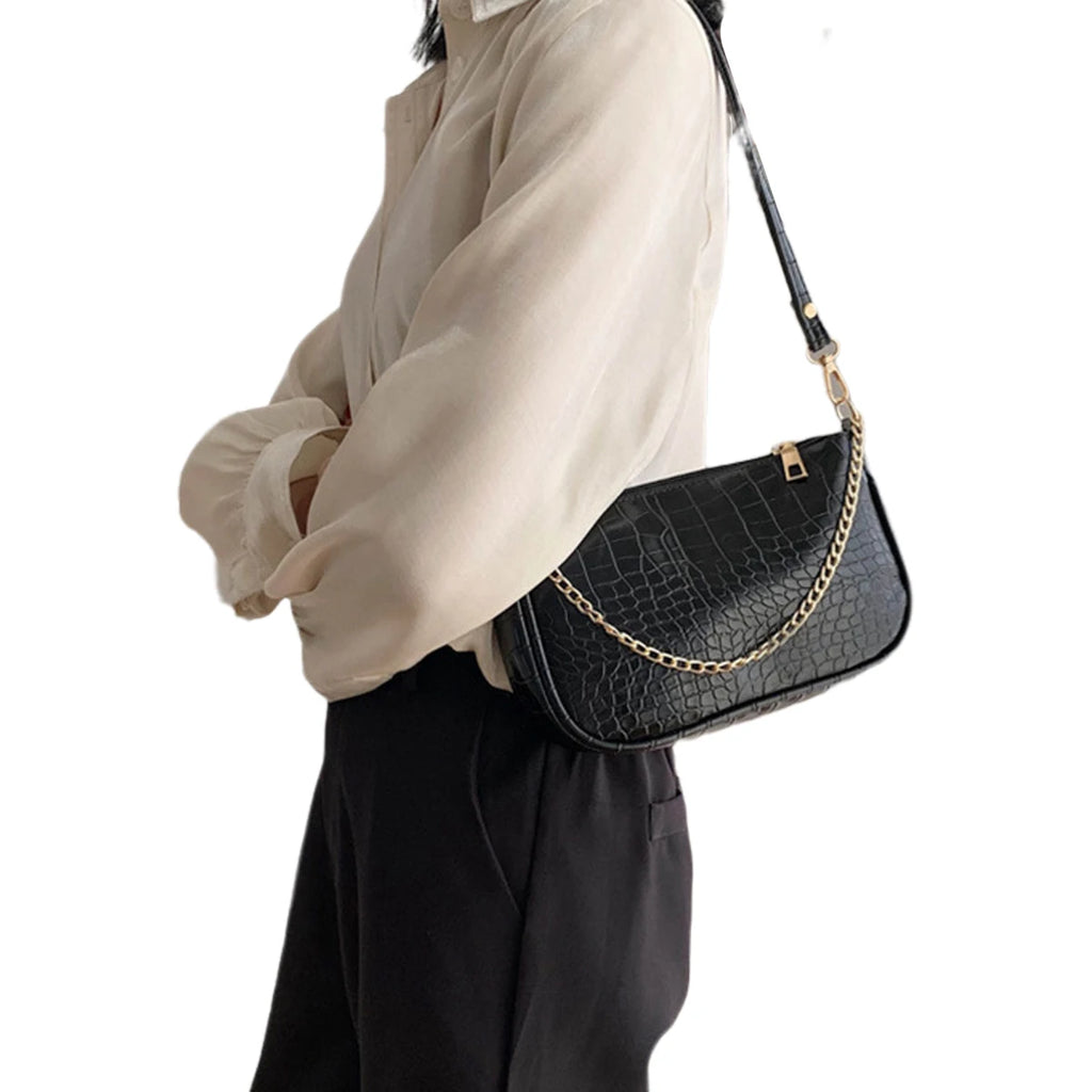 Women's Small Size Shoulder Bag Solid Handbags PU Material