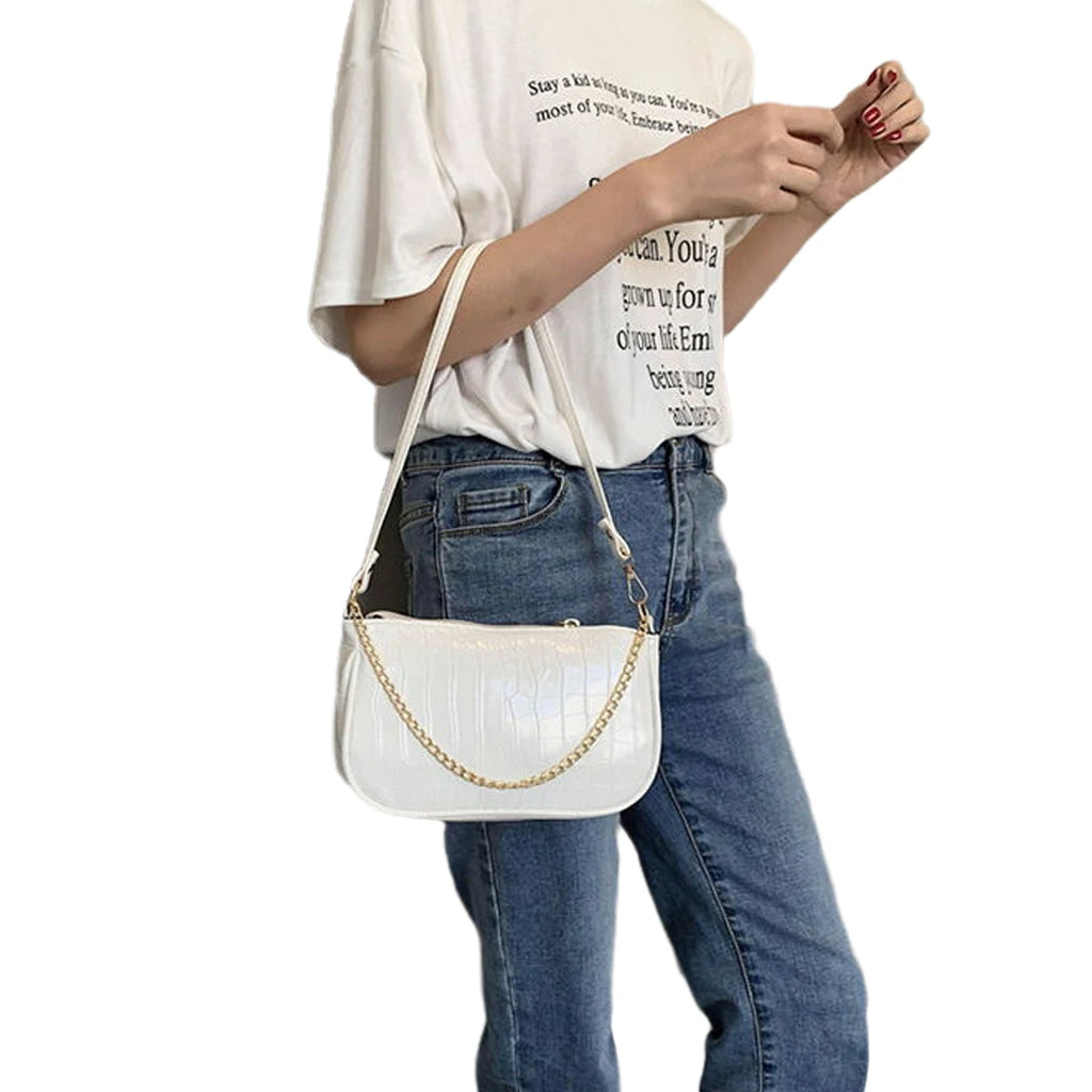 Women's Small Size Shoulder Bag Solid Handbags PU Material