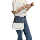 Women's Small Size Shoulder Bag Solid Handbags PU Material
