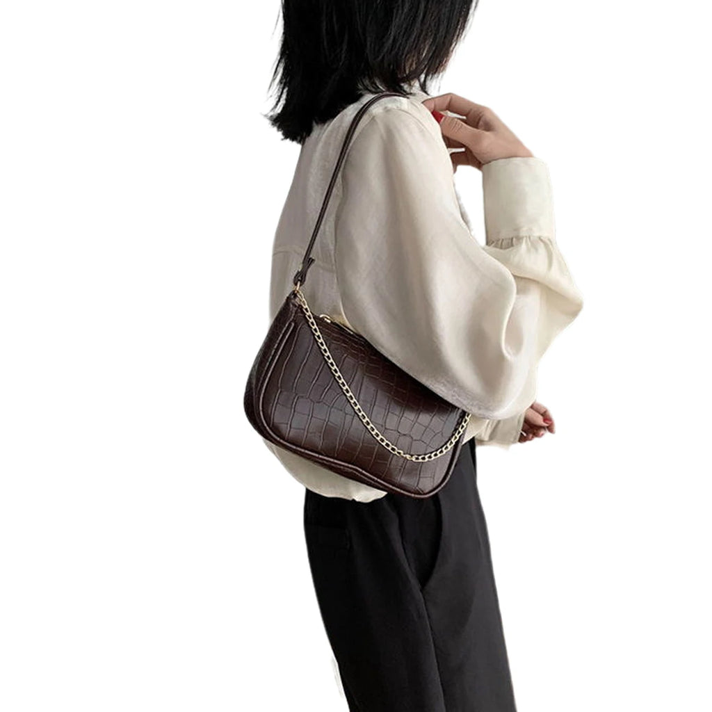 Women's Small Size Shoulder Bag Solid Handbags PU Material
