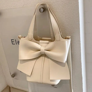 Female Small Bucket Bag All-match Bow Purses and Handbags