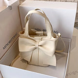 Female Small Bucket Bag All-match Bow Purses and Handbags