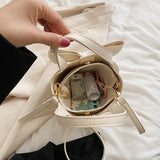 Female Small Bucket Bag All-match Bow Purses and Handbags