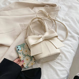 Female Small Bucket Bag All-match Bow Purses and Handbags