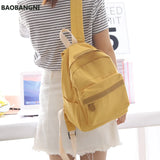 Small Fresh Canvas Backpack Women Solid School Backpacks Travel Shoulder Bags