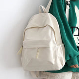 Female Small Fresh Nylon Backpack Women Solid School Backpack
