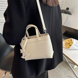 Beige Leather Shoulder Bag Green Crossbody Purse