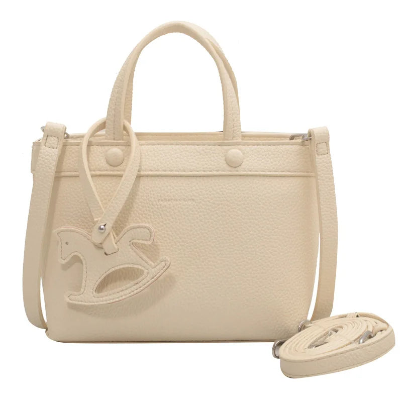 Beige Leather Shoulder Bag Green Crossbody Purse