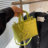 Beige Leather Shoulder Bag Green Crossbody Purse