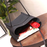 Female Solid Bucket PU Shoulder Bag Large Capacity Messenger