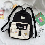 Female Student Harajuku Backpack Large Capacity Nylon School Bag