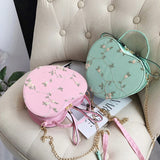 Women's Sweet Lace Heart Handbag Crossbody Bag