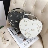 Women's Sweet Lace Heart Handbag Crossbody Bag