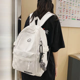 Women Plaid School Bag Student Backpack