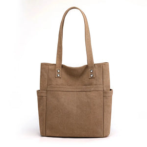 Canvas Shoulder Bag Women's Portable Handbag Tote