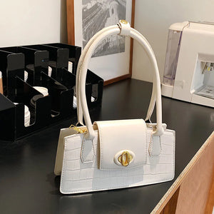 Stone Pattern Leather Tote Bag for Women