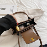 Stone Pattern Leather Tote Bag for Women