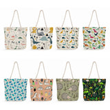 Daily Dinosaur Print Women Handbags Large Capacity Shopping Bags