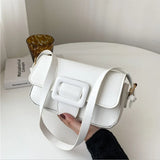 Female Underarm Bag Solid Mini Square Bag Portable Shoulder Bags