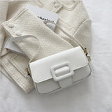 Female Underarm Bag Solid Mini Square Bag Portable Shoulder Bags