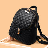 Vintage Leather Backpack Women Large Capacity Bookbag School Travel Bagpack