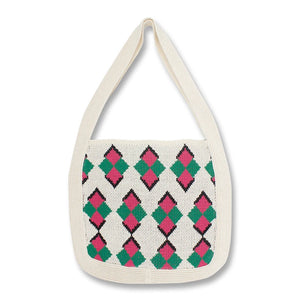 Vintage Crochet Slouchy Pouch Bag Soft Hobo Shoulder Bag