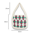 Vintage Crochet Slouchy Pouch Bag Soft Hobo Shoulder Bag