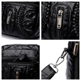Vintage Leather Women Bag Retro Pu Leather Ladies Casual Shoulder Bag