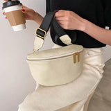 Female Waist Bag Women Fanny Pack Phone Pack Soft Leather Shoulder Crossbody Mes