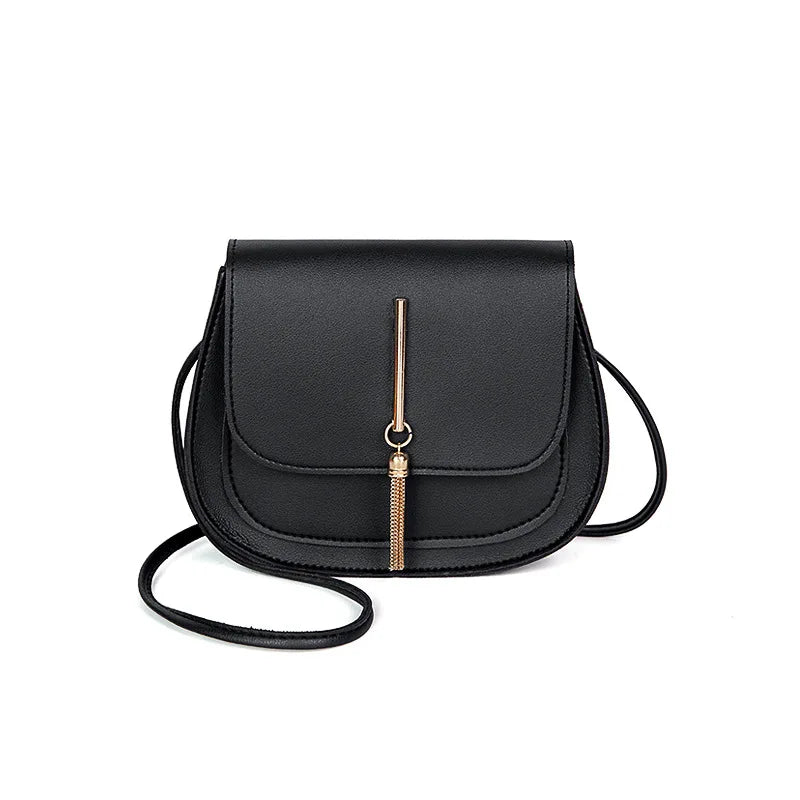 Fringed Small Round Crossbody Bag for Women