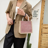 Women's Plaid Tote Bag Large-capacity Handbag