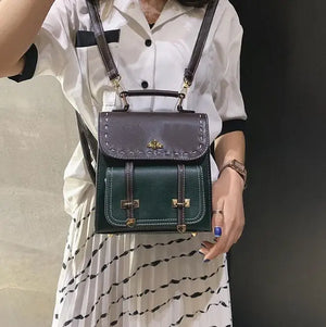 Female PU Mini Backpack Multi-Purpose Shoulder Bag