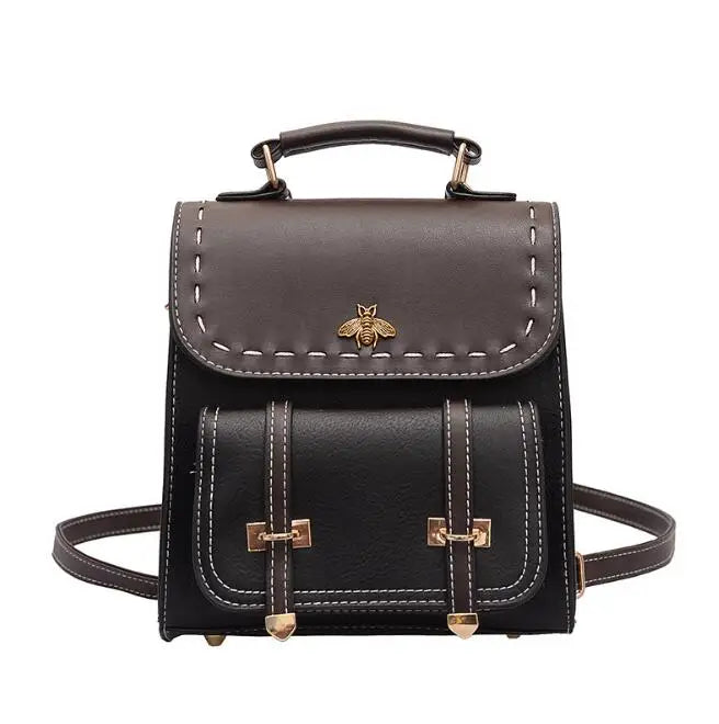 Female PU Mini Backpack Multi-Purpose Shoulder Bag