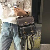 Female PU Mini Backpack Multi-Purpose Shoulder Bag