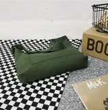 Large Capacity Canvas Crossbody Bag Solid Shoulder Bag Couple Canvas Bag