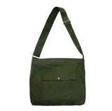 Large Capacity Canvas Crossbody Bag Solid Shoulder Bag Couple Canvas Bag