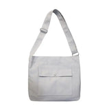 Large Capacity Canvas Crossbody Bag Solid Shoulder Bag Couple Canvas Bag