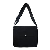 Large Capacity Canvas Crossbody Bag Solid Shoulder Bag Couple Canvas Bag