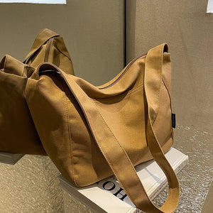 Vintage Canvas Shoulder Bag for Women Office Ladies Totes