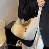 Vintage Canvas Shoulder Bag for Women Office Ladies Totes